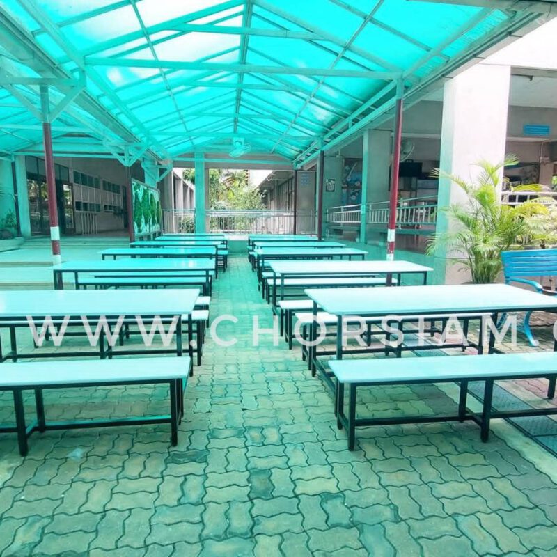 ตัวอย่างผลงานชุดโต๊ะเอนกประสงค์+โต๊ะโรงอาหาร